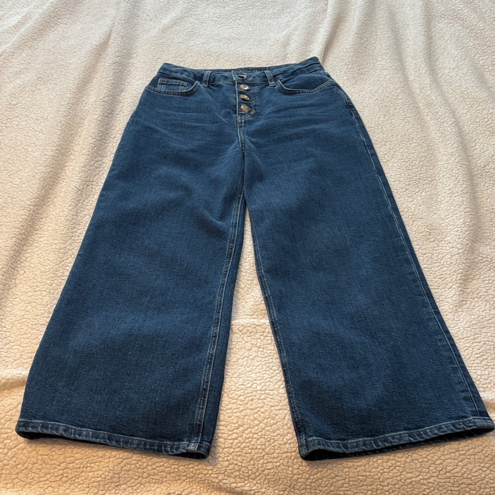 Boden Dark Blue wide-leg crop Jeans